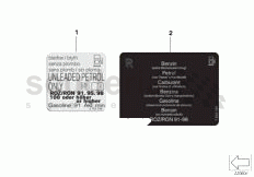 Information plate, fuel of Rolls Royce Rolls Royce Phantom Drophead Coupe