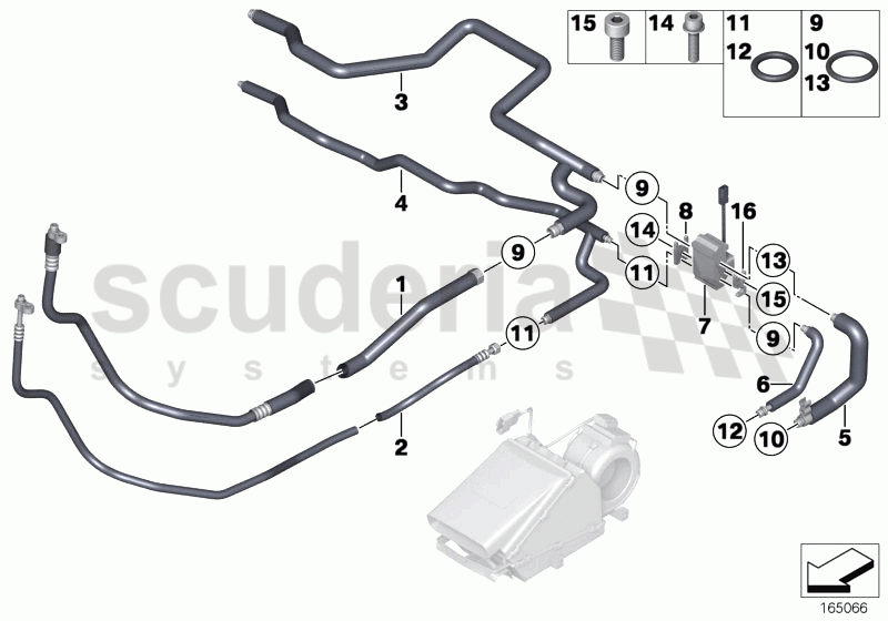 Coolant lines, rear air conditioning of Rolls Royce Rolls Royce Phantom