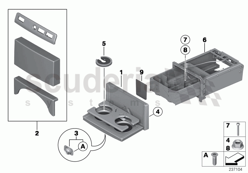 Drink holder, milled of Rolls Royce Rolls Royce Phantom Extended Wheelbase