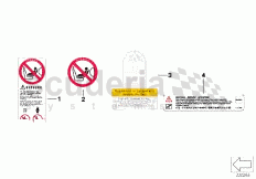 Instruction notice, Airbag of Rolls Royce Rolls Royce Phantom Extended Wheelbase