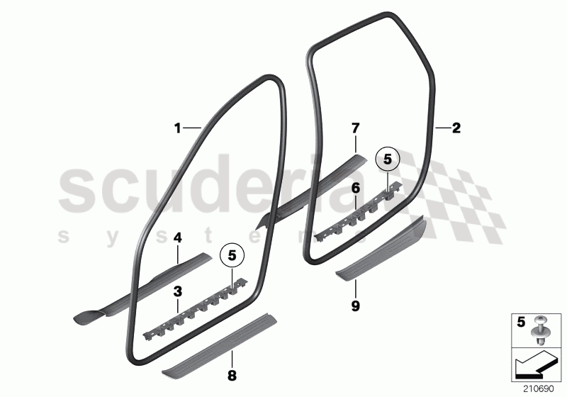 Mucket / trim, entrance of Rolls Royce Rolls Royce Ghost Series I (2009-2014)