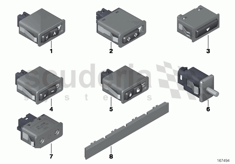 Switches/Sockets, Glovebox of Rolls Royce Rolls Royce Phantom Extended Wheelbase