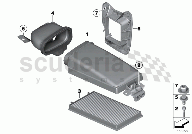 Microfilter/housing parts of Rolls Royce Rolls Royce Phantom