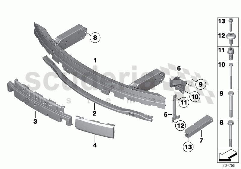 Carrier, bumper front of Rolls Royce Rolls Royce Ghost Series I (2009-2014)