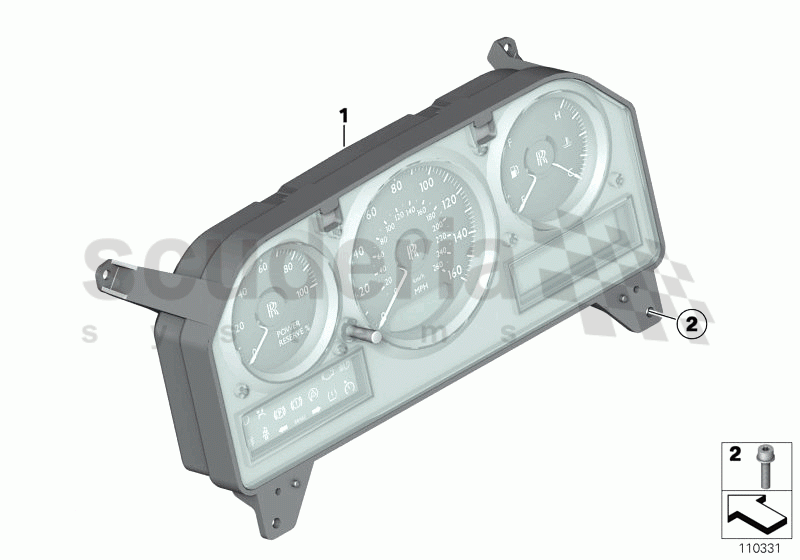 Instrument cluster of Rolls Royce Rolls Royce Phantom Extended Wheelbase