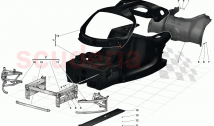 MONOCOQUE-WANNE - VORDERES SUBCHASSIS - ZENTRALE FLACHE BODENWANNE