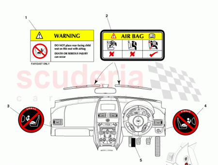 Photo of Label Airbag Sunvisor Graphic 2 0 1R12 973622…