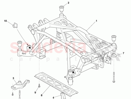 Photo of REAR SUBFRAME FRONT MOUNTING DUCKS FOOT LH 4G43…