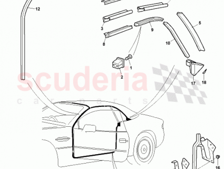 Photo of ASSY SEAL ROOF FRAME FRT RH 77…