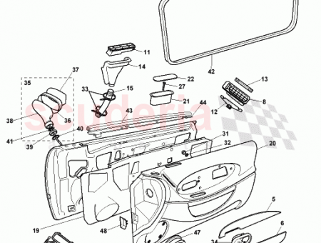 Photo of Cover insert lower door LH 8382314…