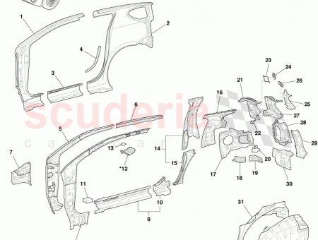 Photo of Reinforcement Sub Assy Centre Body Pillar RH 61037…