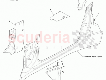 Photo of Exhaust Close out B pillar LH 12023 05…