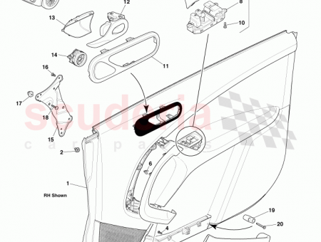 Photo of Boomerang Assy Door Insert LH SATIN AY2Y 23883…