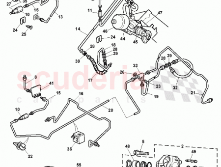 Photo of ASSY DISC SHIELD AND HOSE BRACKET RH 28…