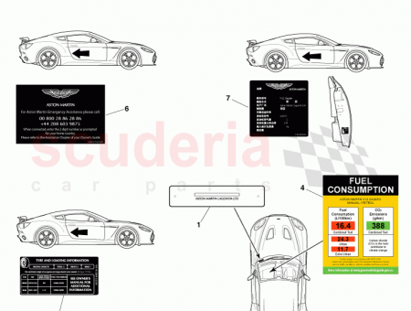 Photo of Label Fuel Consumption Data CY83 975411…