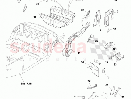 Photo of PANEL TONNEAU TO EXTN PANEL LUGGAGE FLOOR LH…