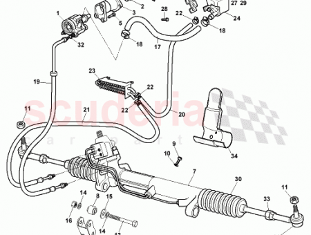 Photo of CLIP HOSE DOUBLE TO XBEAM POWER STRG LHD…