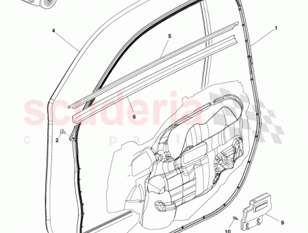 Photo of Weatherstrip Assy Front Door Glass Outer LH 68210…