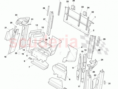 Photo of Bracket upper back panel brace…