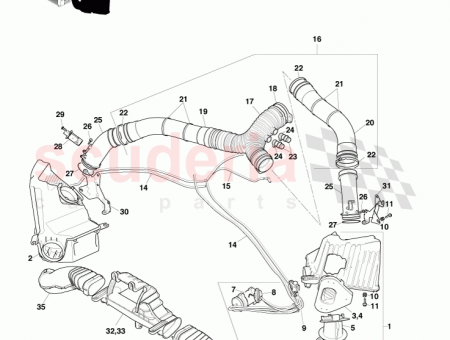 Photo of Tube assy intake manifold air inlet…