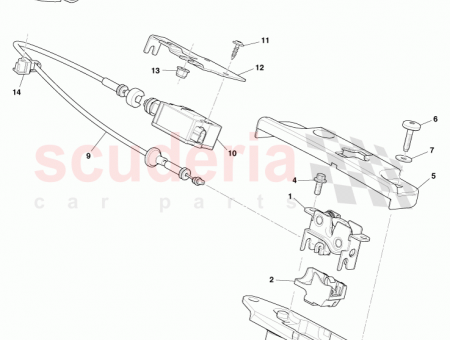 Photo of Bracket Actuator Rear Liftglass Latch Release 12023 09…