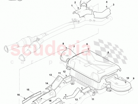 Photo of SHIELD ASSY EXHAUST SYSTEM REAR REAR AD43 5G221…