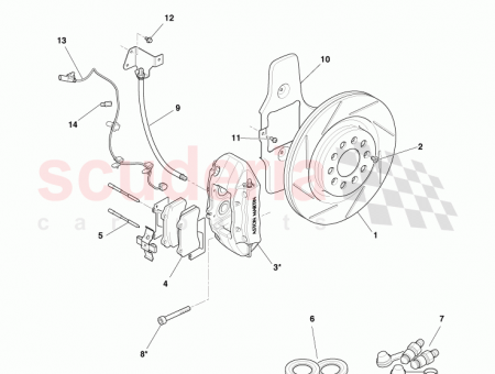 Photo of CALIPER ASSY BLACK REAR WHEEL BRAKE RH NOT…