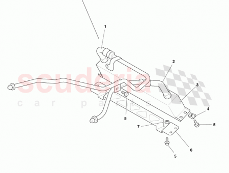 Photo of HOSE AIR OIL ASSY COOLER OUTLET 8D33 7H256…