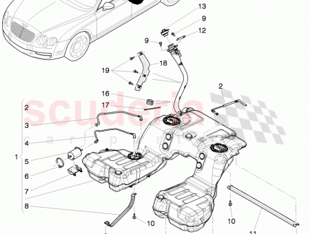 Photo of fuel tank with pump fuel gauge and connecting…