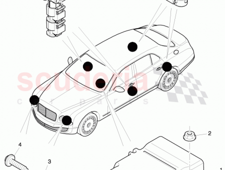 Photo of sensor for longitudinal accel eration crash sensor…