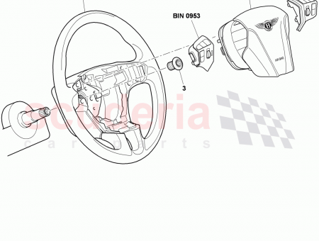 Photo of steering wheel Trimmed 3W0 419 091…