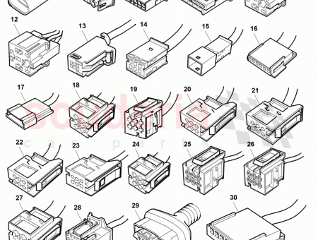 Photo of flat contact housing with contact locking mechanism possible…