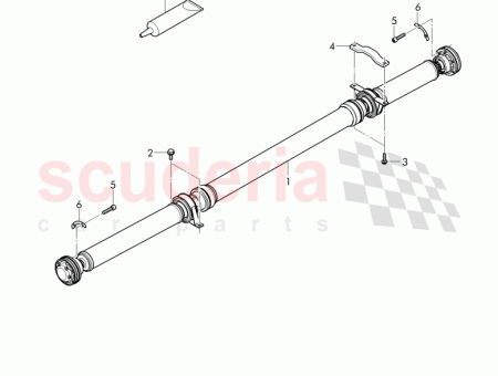 Photo of propeller shaft 3 piece with intermediate bearing 3Y0…