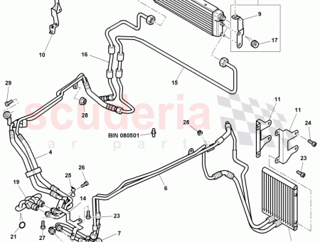 Photo of oil pressure line for gearbox oil cooling…