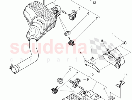 Photo of bracket Exhaust pipe tips D MJ 2015 3W0…