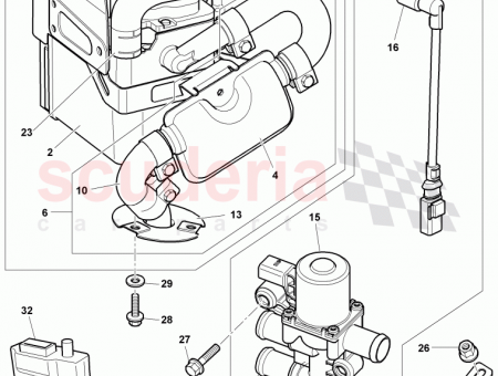 Photo of auxiliary heater for coolant circuit…