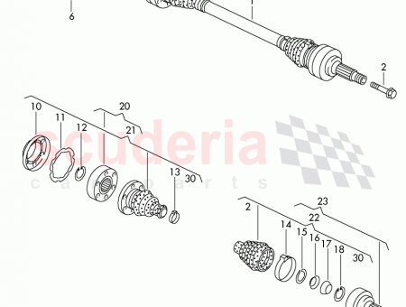 Photo of drive shaft with constant velocity joints D 14…