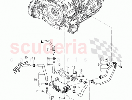 Photo of oil pressure line for gear oil cooling D…