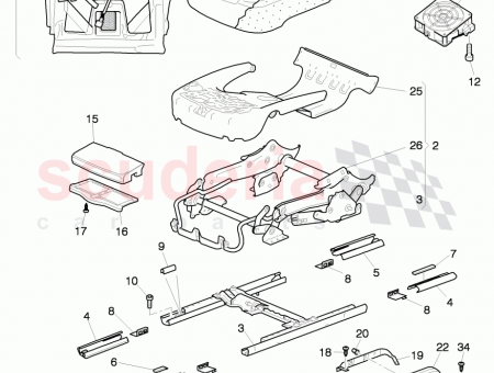 Photo of plastic foam seat support…