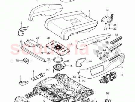 Photo of trim panel for seat frame D 15 02…