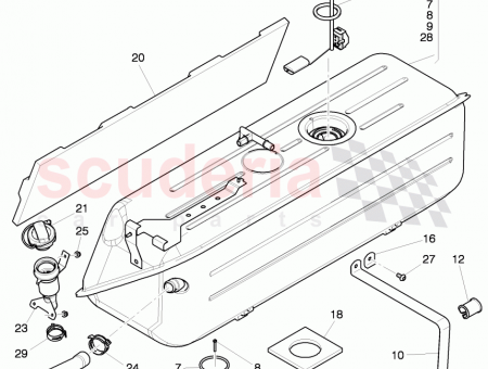 Photo of insulating piece retaining strap fuel tank…