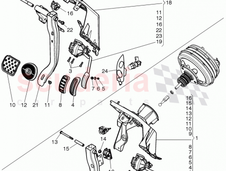 Photo of brake and acc pedal assembly…