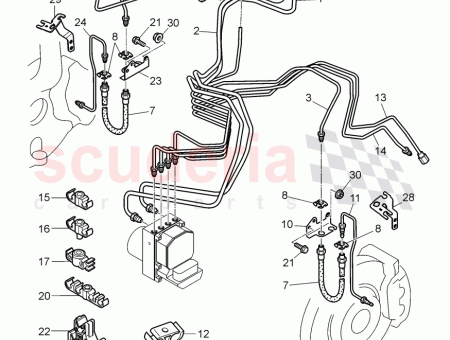 Photo of bracket for brake hose 3W0 615 134…