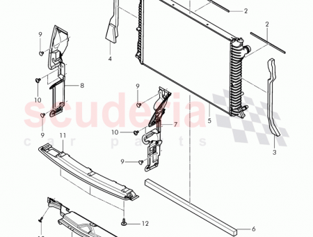 Photo of air duct Coolant radiator 3W0 121 334…