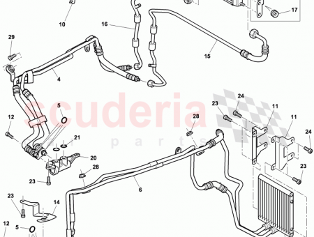 Photo of oil pressure line for gearbox oil cooling…