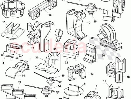 Photo of bracket for connector housing mounting with belt tensioner…