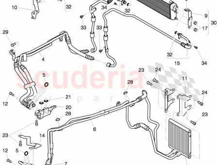 Photo of oil pressure line for gearbox oil cooling…