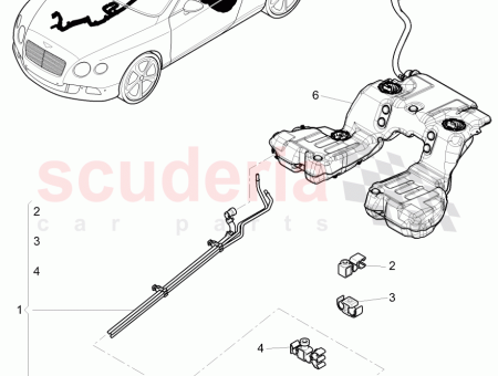 Photo of fuel line with breather and vacuum pipe 3W8…