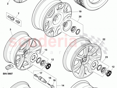 Photo of alloy wheel for vehicles with Winter tyres for…