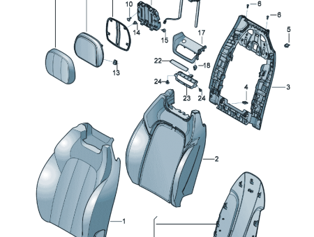 Photo of padding for backrest with heater element 3SD 881…